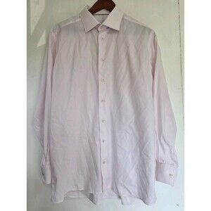 ETON Dress Shirt Mens 17 Contemporary Fit Pink Stripe Classic Preppy